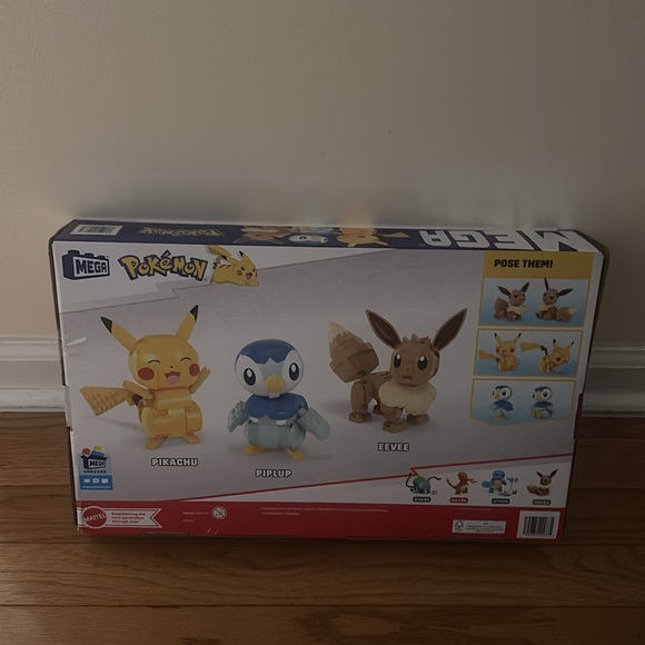 Mega Construx Pokemon Build & Show Trio Pikachu Eevee Piplup NIB - Picture 2 of 2